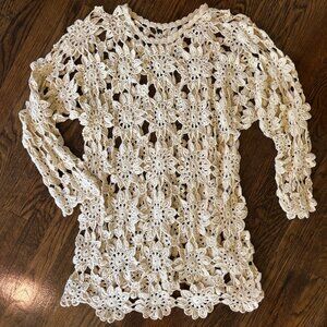 Cream Crochet Dress